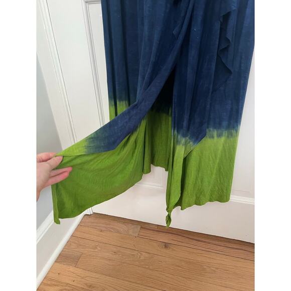 Lucky Brand Swimwear Women's L Swim Skirt Convertible Tube Dress Tie Dye Blue - Picture 7 of 14
